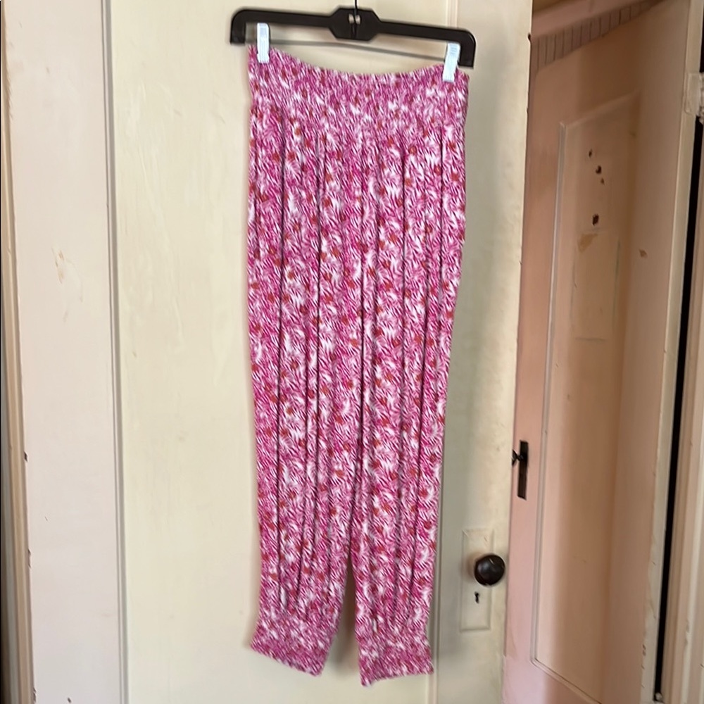 Pink Patterned Women's Pants